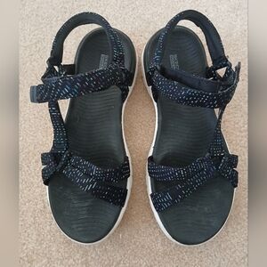 Skechers goga mat gen5 sandals size 8 Strappy lightweight Multicolor. FL